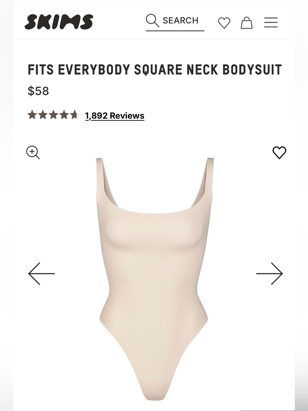 SKIMS Square Bodysuit